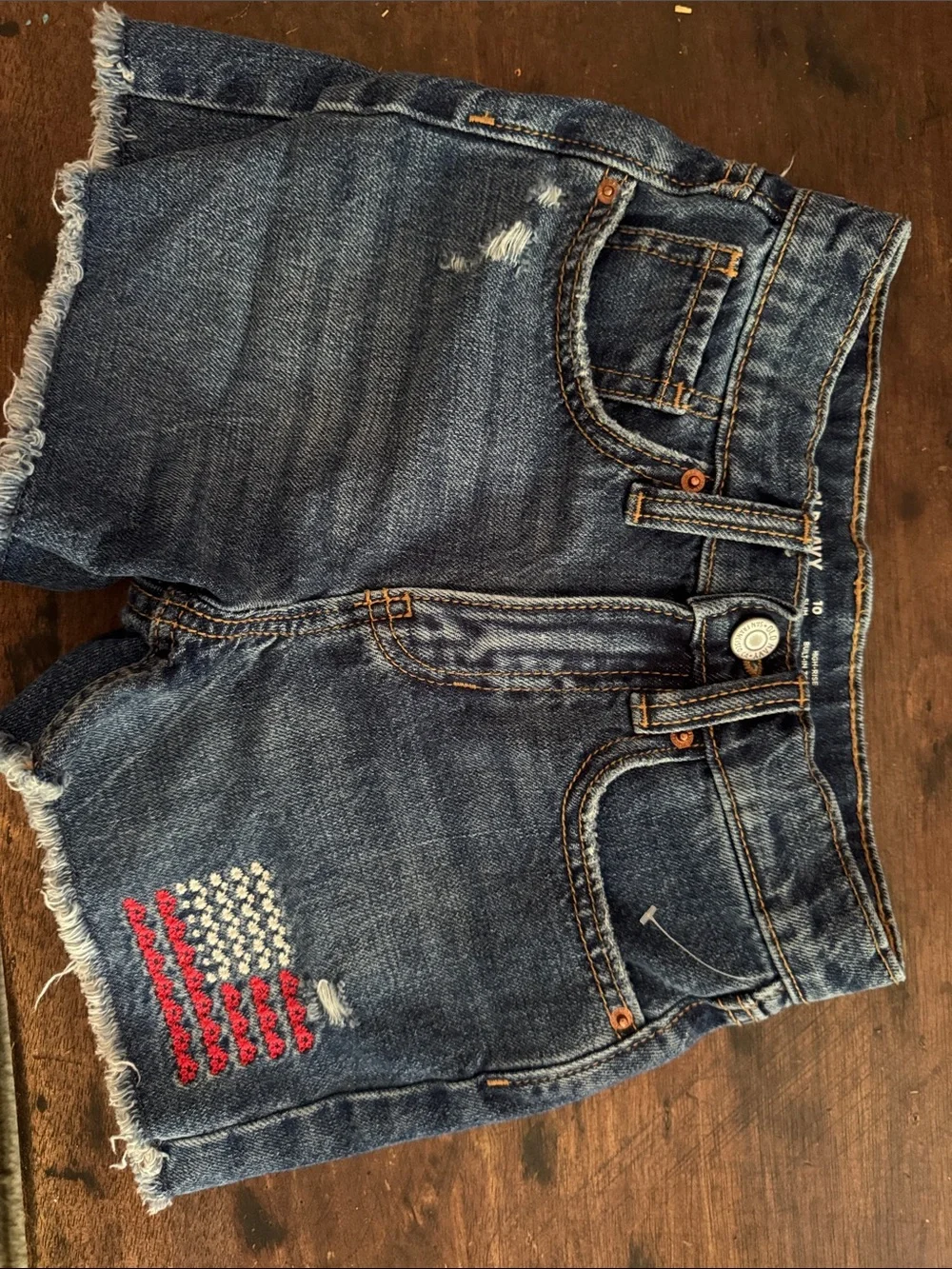 NWOT Old Navy Dark Blue Denim Jeans with Contrast Stitching